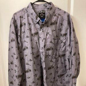 NWT Kavu Men’s Linden Button Down - “venture” Pattern
